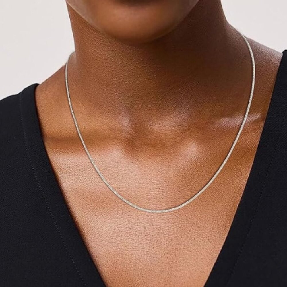 NEW 925 Silver Plated 20” Snake Chain 1.2 mm.